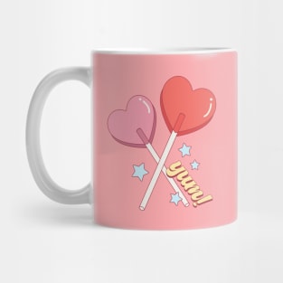 Lollipop Heart Valentines Day Couples Love Mug